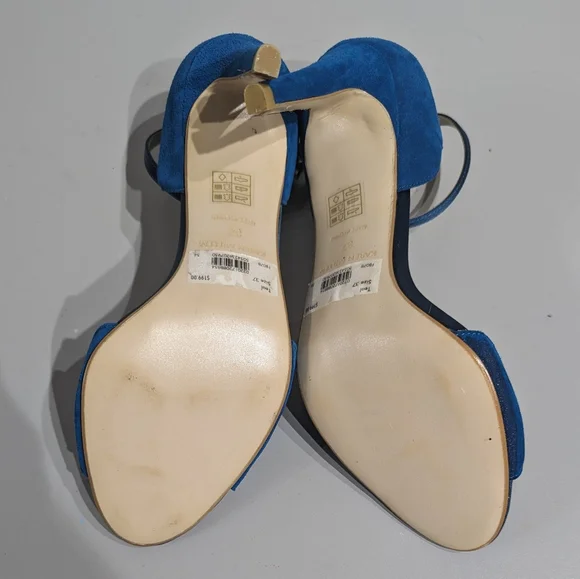 Karen Millen scalloped sandals - teal - size 37 - Picture 8 of 10